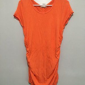 EUC Women’s Ruched Slinky fitted Shirt /Mini Dress, L